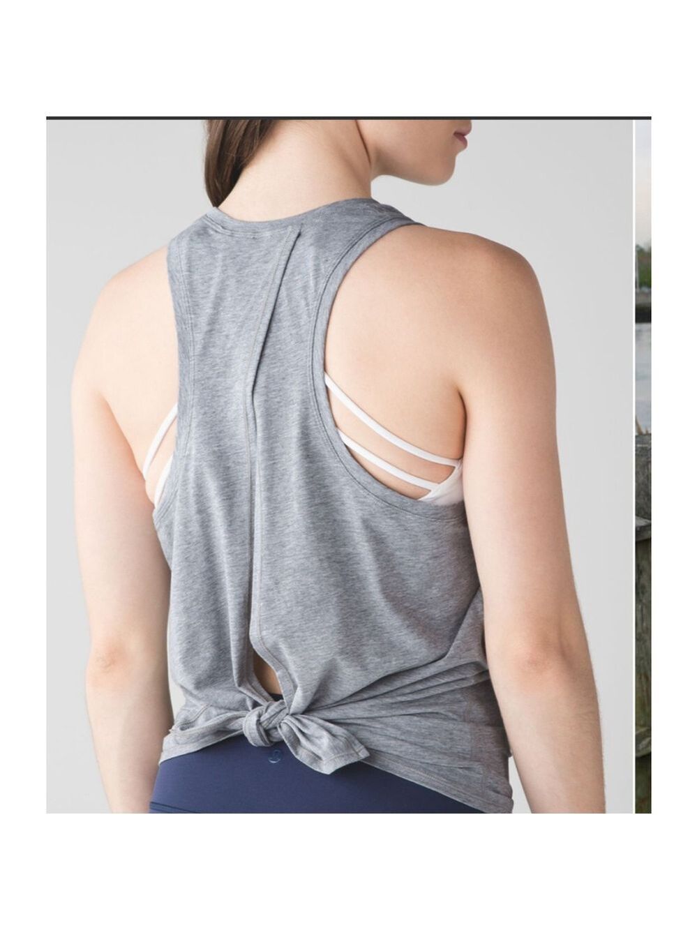 Women's Lululemon All Tied Up Tank Gray M - Picture 2 of 11
